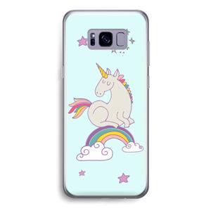 CaseCompany Regenboog eenhoorn: Samsung Galaxy S8 Transparant Hoesje