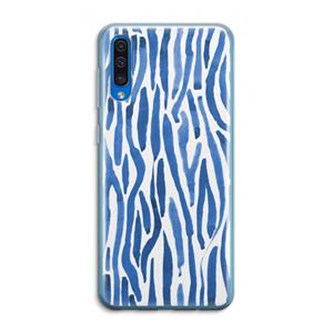 CaseCompany Blauwe nerven: Samsung Galaxy A50 Transparant Hoesje