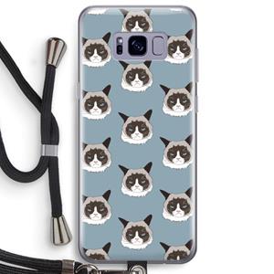 CaseCompany It's a Purrr Case: Samsung Galaxy S8 Plus Transparant Hoesje met koord