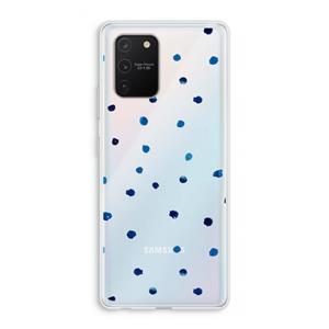 CaseCompany Blauwe stippen: Samsung Galaxy S10 Lite Transparant Hoesje