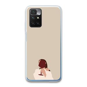 CaseCompany I drink wine: Xiaomi Redmi 10 Transparant Hoesje