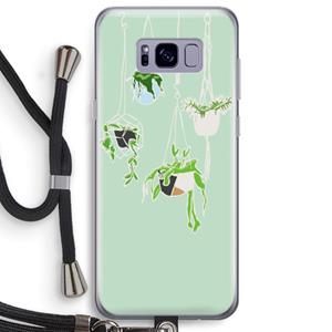 CaseCompany Hang In There: Samsung Galaxy S8 Plus Transparant Hoesje met koord