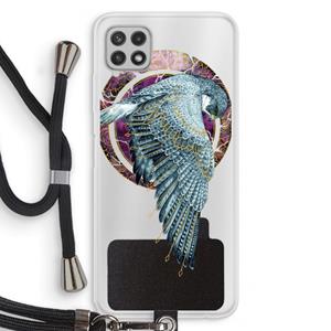 CaseCompany Golden Falcon: Samsung Galaxy A22 4G Transparant Hoesje met koord