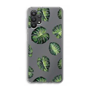 CaseCompany Tropische bladeren: Samsung Galaxy A32 5G Transparant Hoesje