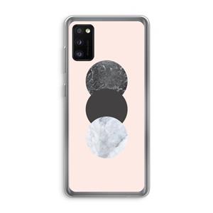 CaseCompany Marmeren cirkels: Samsung Galaxy A41 Transparant Hoesje