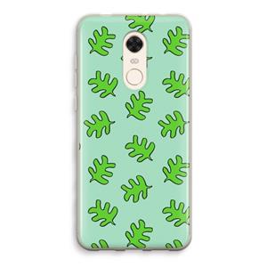 CaseCompany Groene blaadjes: Xiaomi Redmi 5 Transparant Hoesje