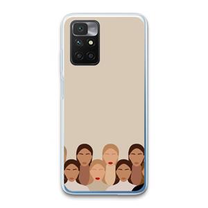 CaseCompany Girls girls girls: Xiaomi Redmi 10 Transparant Hoesje