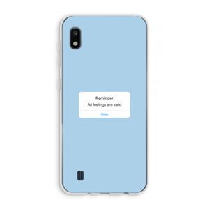 CaseCompany Reminder: Samsung Galaxy A10 Transparant Hoesje