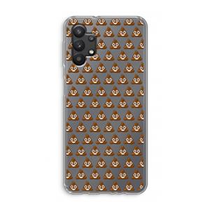 CaseCompany Poop emoji: Samsung Galaxy A32 5G Transparant Hoesje