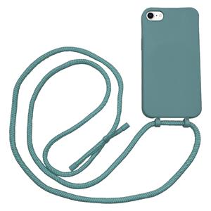 Hoyde Høyde - iPhone SE (2022 / 2020) / 8 / 7 / 6(s) - Telefoonhoes met koord - Donkergroen