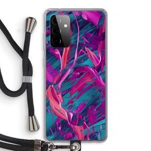 CaseCompany Pink Clouds: Samsung Galaxy A72 5G Transparant Hoesje met koord