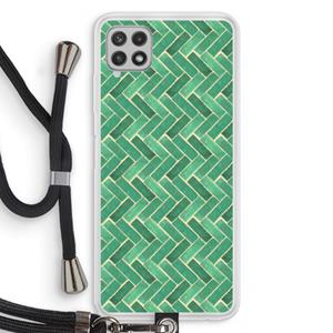 CaseCompany Moroccan tiles 2: Samsung Galaxy A22 4G Transparant Hoesje met koord