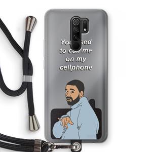 CaseCompany Hotline bling: Xiaomi Redmi 9 Transparant Hoesje met koord