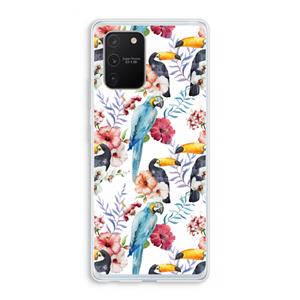 CaseCompany Bloemen tukan: Samsung Galaxy S10 Lite Transparant Hoesje