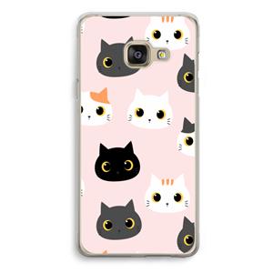 CaseCompany Katten: Samsung Galaxy A3 (2016) Transparant Hoesje