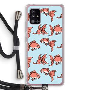 CaseCompany Blub: Samsung Galaxy A51 5G Transparant Hoesje met koord