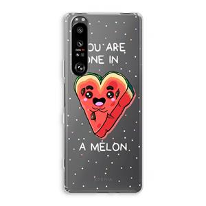 CaseCompany One In A Melon: Sony Xperia 1 III Transparant Hoesje