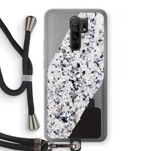 CaseCompany Gespikkelde marmer: Xiaomi Redmi 9 Transparant Hoesje met koord
