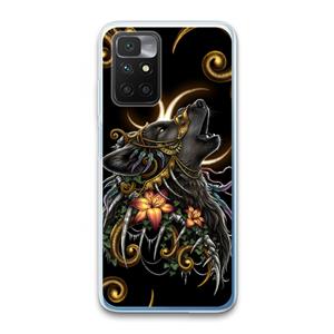 CaseCompany Huilende Wolf: Xiaomi Redmi 10 Transparant Hoesje