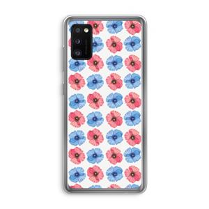 CaseCompany Klaproosjes: Samsung Galaxy A41 Transparant Hoesje