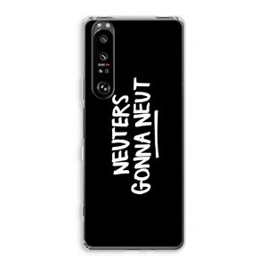 CaseCompany Neuters (zwart): Sony Xperia 1 III Transparant Hoesje