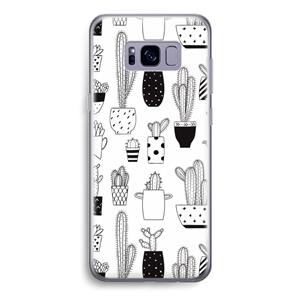 CaseCompany Cactusmotief: Samsung Galaxy S8 Transparant Hoesje