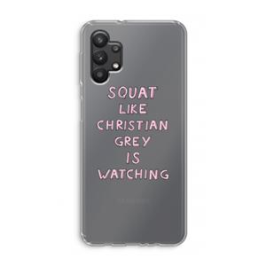 CaseCompany Christian Grey: Samsung Galaxy A32 5G Transparant Hoesje