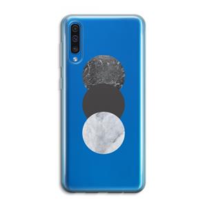 CaseCompany Marmeren cirkels: Samsung Galaxy A50 Transparant Hoesje