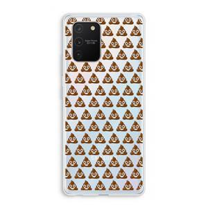 CaseCompany Poop emoji: Samsung Galaxy S10 Lite Transparant Hoesje