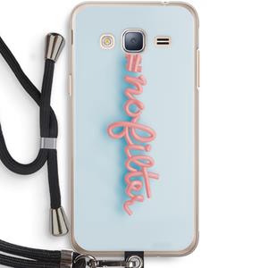 CaseCompany nofilter: Samsung Galaxy J3 (2016) Transparant Hoesje met koord