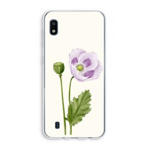 CaseCompany Purple poppy: Samsung Galaxy A10 Transparant Hoesje