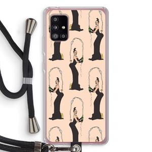 CaseCompany Pop Some Kim: Samsung Galaxy A51 5G Transparant Hoesje met koord