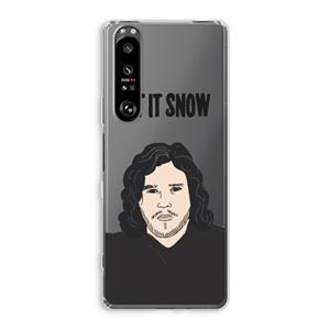 CaseCompany Let It Snow: Sony Xperia 1 III Transparant Hoesje