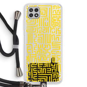 CaseCompany Majorelle Blue Print: Samsung Galaxy A22 4G Transparant Hoesje met koord