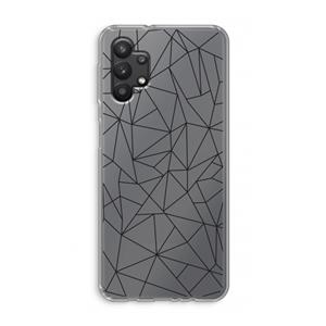 CaseCompany Geometrische lijnen zwart: Samsung Galaxy A32 5G Transparant Hoesje