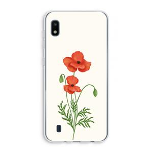 CaseCompany Red poppy: Samsung Galaxy A10 Transparant Hoesje