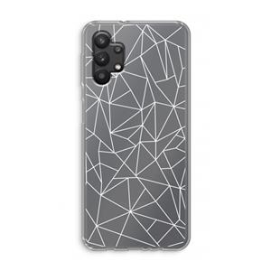 CaseCompany Geometrische lijnen wit: Samsung Galaxy A32 5G Transparant Hoesje