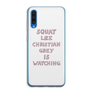 CaseCompany Christian Grey: Samsung Galaxy A50 Transparant Hoesje