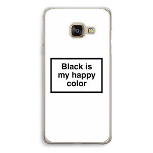 CaseCompany Black is my happy color: Samsung Galaxy A3 (2016) Transparant Hoesje