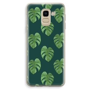 CaseCompany Monstera leaves: Samsung Galaxy J6 (2018) Transparant Hoesje