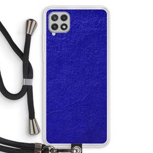 CaseCompany Majorelle Blue: Samsung Galaxy A22 4G Transparant Hoesje met koord