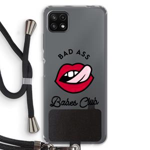 CaseCompany Badass Babes Club: Samsung Galaxy A22 5G Transparant Hoesje met koord