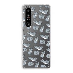 CaseCompany Poezen: Sony Xperia 1 III Transparant Hoesje