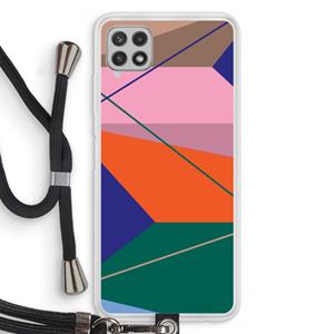 CaseCompany Gestalte 1: Samsung Galaxy A22 4G Transparant Hoesje met koord