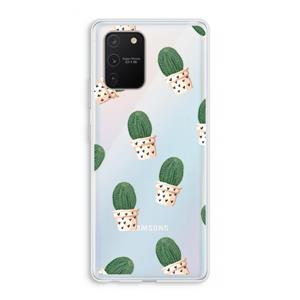 CaseCompany Cactusprint roze: Samsung Galaxy S10 Lite Transparant Hoesje