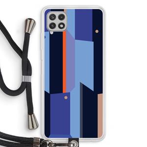 CaseCompany Gestalte 3: Samsung Galaxy A22 4G Transparant Hoesje met koord
