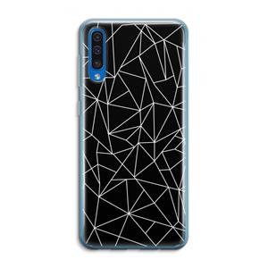 CaseCompany Geometrische lijnen wit: Samsung Galaxy A50 Transparant Hoesje