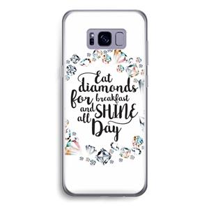 CaseCompany Diamonds: Samsung Galaxy S8 Transparant Hoesje