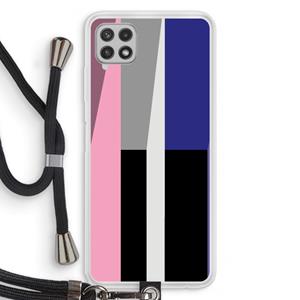 CaseCompany Gestalte 4: Samsung Galaxy A22 4G Transparant Hoesje met koord