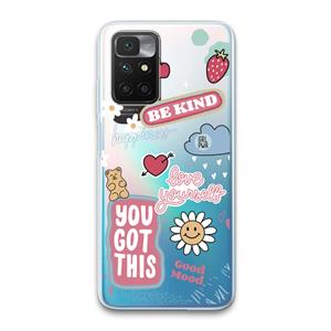 CaseCompany Positivity: Xiaomi Redmi 10 Transparant Hoesje